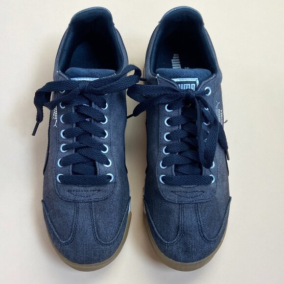 Puma Roma Sneakers - Black Canvas - Size 8.5 Mens/10 Womens - Picture 4 of 10